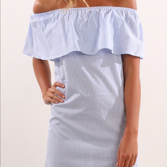 Jean Jail Dresses & Skirts - jean jail dress blue and white stripes